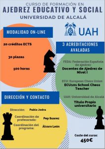 Curso de Formación en Ajedrez Educativo y social de la Universidad de Alcalá